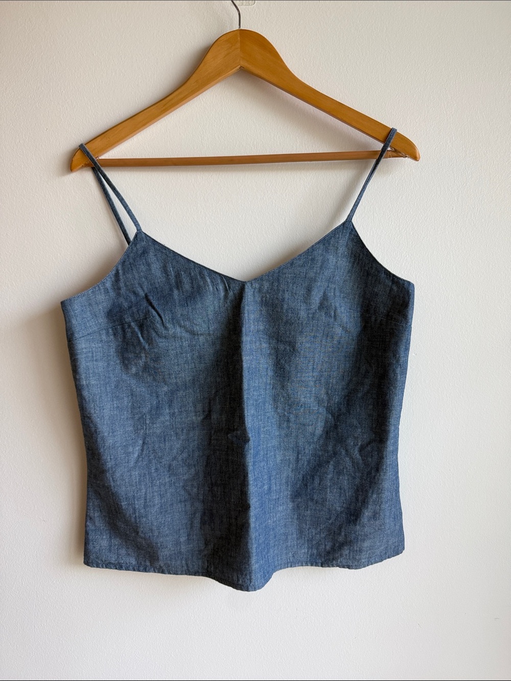 J. Crew Chambray Spaghetti Strap Cami - Blue
